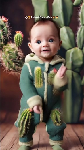 Adorable Baby Cactus Dance Video