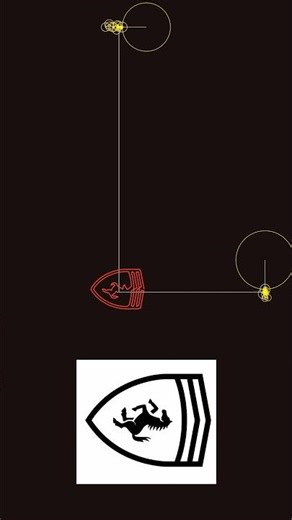 Ferrari logo animation with Fourier transform #ferrari #fourier #pathAnimator