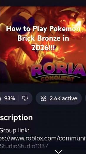 How to play Pokemon Brick Bronze IN 2026!!!