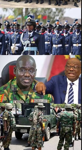 Breaking news: Wahala for Wike - Wike takes instructions from Military Officer 😳 as LT.General Burutai Chief of Army staff FMR, called on Nyesom Wike to tender immediate Apology to Commander in-chief of Nigeria 🇳🇬 Armed Forces and to the Åssaulted Naval officer , tells President Tinubu to take actions as Coalition of Veterans warns Wike and Fed.Govt