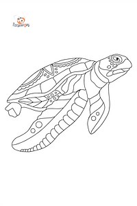 Turtles coloring pages for Adults - Online or Printable