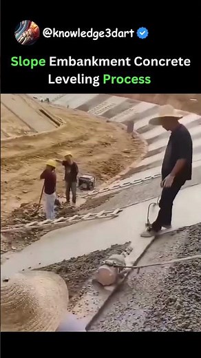 Slope Embankment Concrete Leveling Process