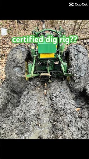 The ol’ Deere is slightly stuck.. #johndeere #masseysnmaples #barnfind #revival #mudding #subscribe