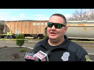 Train derailment caught on camera