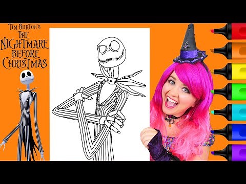 How To Color The Nightmare Before Christmas (Jack Skellington) | Markers