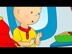 Caillou Eats Airplane Food | Caillou Cartoon