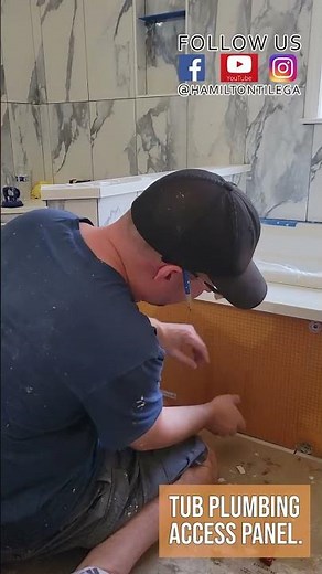 Tub front removable panel (HOW TO)😎 #diy #gardentub #bathroom