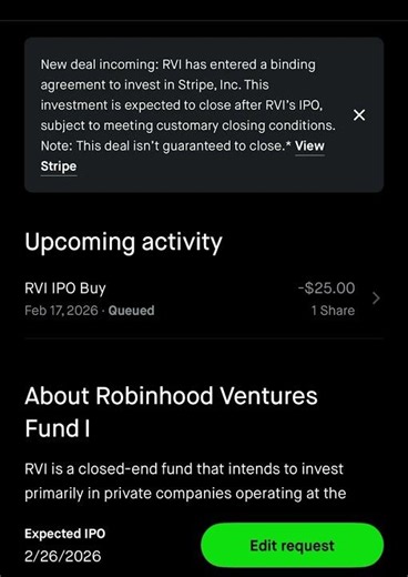 RVI - Stripe, Inc. hopefully it add to RVI stock on robinhood ￼