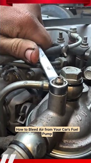 ​How to Bleed Air from Your Car's Fuel Pump #shorts #mechanic