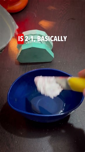 Step-by-step mixing of alginate for BDS students ! #bds #dental #alginate #college Subharti