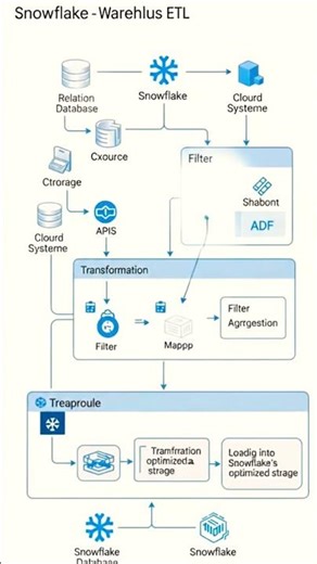 snowflake warehouse architecture #snowflake #tech #databaseconcepts