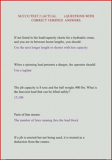 Nccco Test 2 Actual Questions With Correct Verified Answers7 video