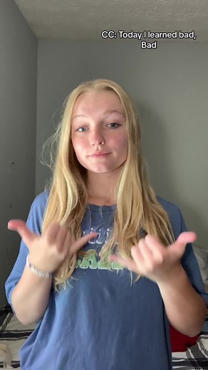 Bad in ASL ( Not a teacher) #signoftheday #aslcover #signoftheday_asl #asl #aslstudent #signlanguage