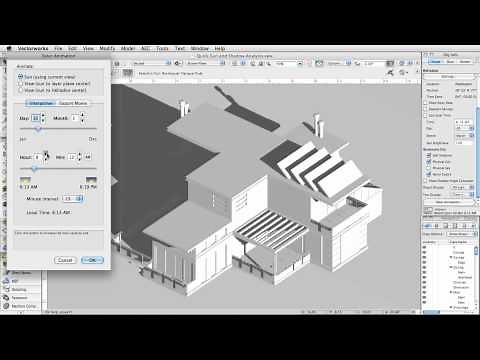Quick Sun and Shadow Analysis in Vectorworks