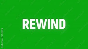 rewind text animation with vertically word rotating effect. rewind streaming and broadcasting social media motion design.