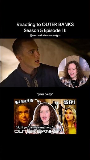 The fact that JJ sent RAFE to save Kiara 😂👏 #OuterBanks Season 5 Episode 1 Reaction Clip #Shorts
