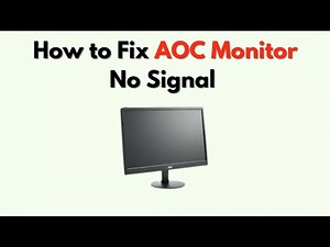 How to Fix AOC Monitor No Signal – Check Cables, Input Source & Resolution Settings