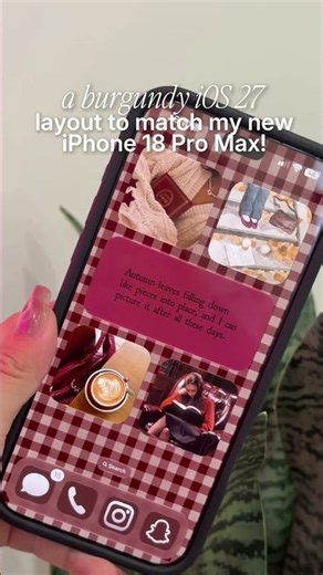 we love a burgundy iphone 18 pro max customization 🤌🏼🍷📖 i used ios 27 to make my iphone