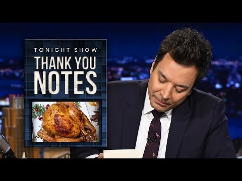 Thank You Notes: Gravy Boats, Thanksgiving Flights | The Tonight Show Starring Jimmy Fallon