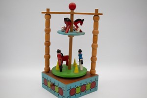 Vintage German Wood Carousel Music Box, Hand-painted, C, 1970s - Etsy