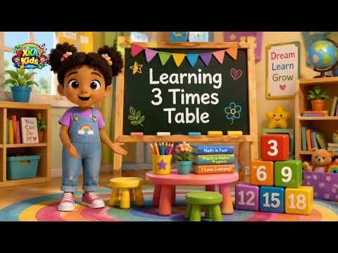 3 Times Table Song for Kids | Learn Multiplication by 3 | Fun Maths Song for Children