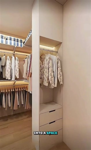 Transform your bedroom into a stylish walk in space #shorts #interiordesign #viral #fyp