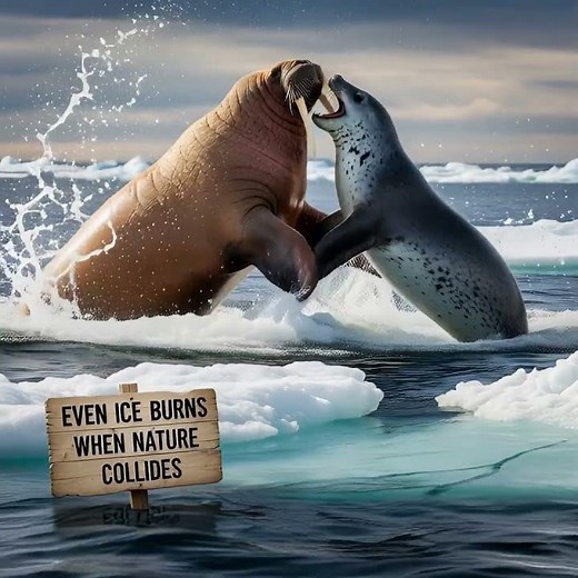 Walrus vs Leopard Seal – Even Ice Burns When Nature Collides