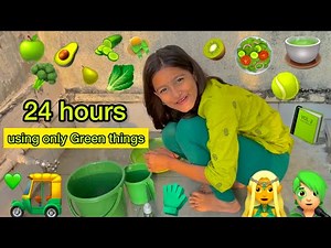 Using Only Green Things For 24 hours || Eating only Green Food || Aman dancer real