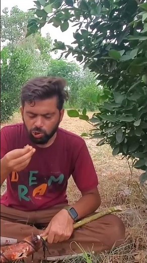 Campfire Rabbit Roast Catch Clean Cook in the Wild | Bushcraft #Shorts