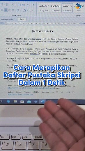 Cara Merapikan Daftar Pustaka Skripsi dalam 1 Detik