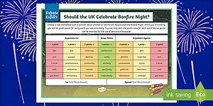 KS2 Debate like an Expert: Should the UK Celebrate Bonfire Night?
