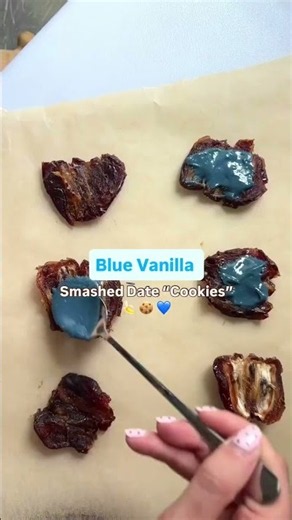 Elavi | Blue Vanilla Smashed Date “Cookies” #sweettreat #easyrecipe #dates #recipe pe