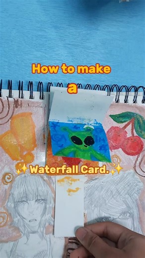 How to make a waterfall card tut#art #craft #waterfallcard #diy#shortsfeed