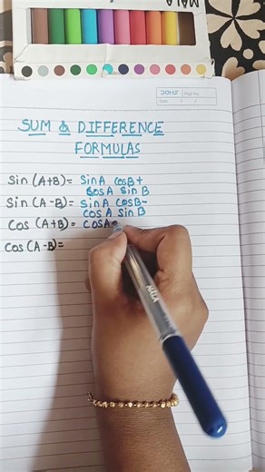 Sum & Difference Formula #maths #exam #short