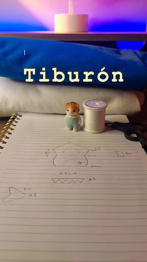 Tutorial disfraz de Tiburón para Calico Critters