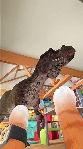 I Woke Up the SLEEPING DINO... BIG MISTAKE! 🦖😱 (I Am Cat) #iamcat #vrgaming #funny #catgame