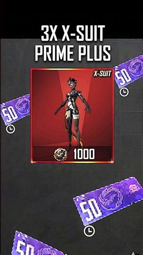 3X 🔥 X-Suit Prime Plus Luckiest Opening #xsuit #bgmi #pubgmobile