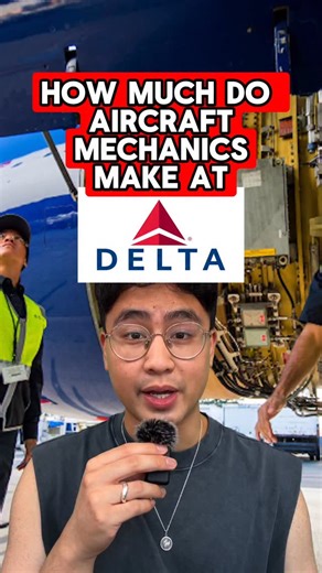 Bandana on Instagram: "How much do Aircraft Mechanics make in salary at Delta Airlines? Also known as Aviation Maintenance Technicians (AMT) 🛠️✈️ #amt #salary #salarytransparency #aviation #aircraftmechanic"
