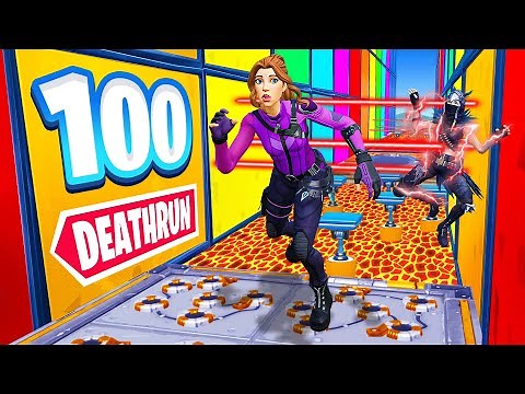 100 Level Deathrun For our New LOOT in Fortnite