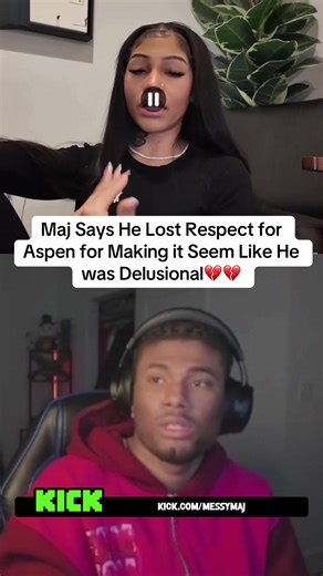 Maj Says He Lost Respect for Aspen for Making it Seem Like He was Delusional💔💔#fyp #messymaj #aspen #summyah