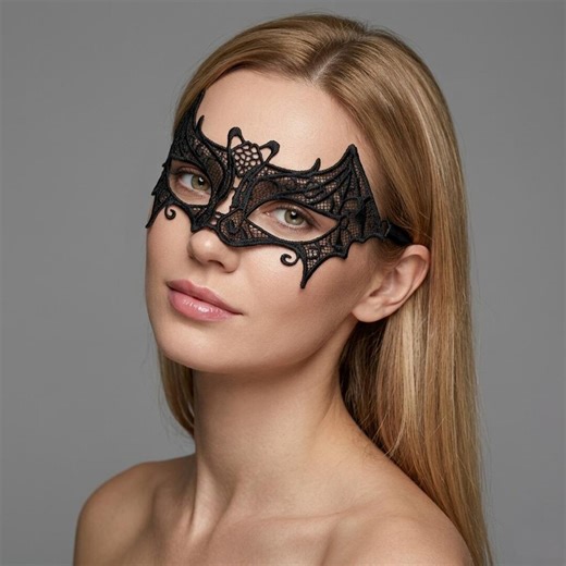 Black Lace Masquerade Mask | Elegant Face Mask With Ribbon Tie | Costume Accessory for Parties - Etsy