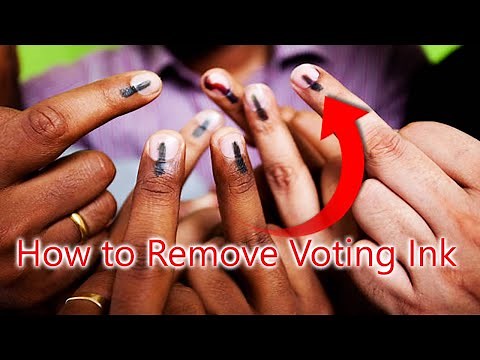 How to Remove Voting Ink Mark