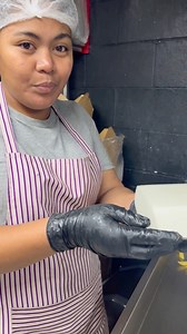 Good morning from Eseta and her demonstration of preping fries on the packing side :) 🤣 Blessed day Yall #onlyattenbelowshack | TEN BELOW SHACK