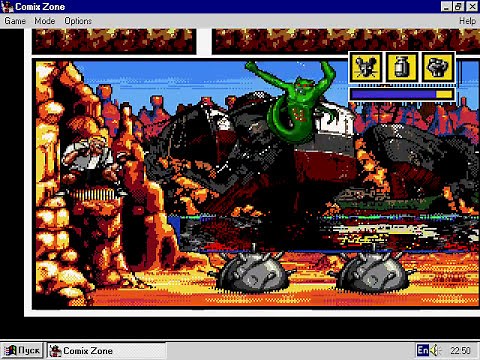Comix Zone – Walkthrough / Gameplay [ PC Windows95 ] ( Difficult )