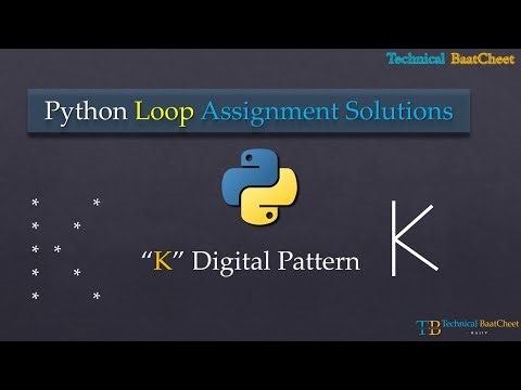 35 Python program to print "K" Digital pattern like a Pyramid | Technical BaatCheet | Rajiv Sir