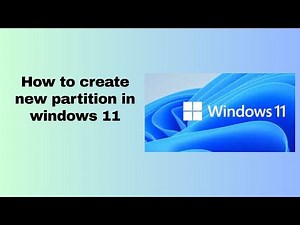 How to create new partition in windows 11