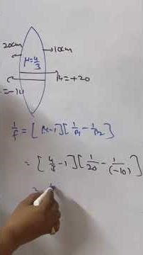 Focal length of lens #rayopticsphysics