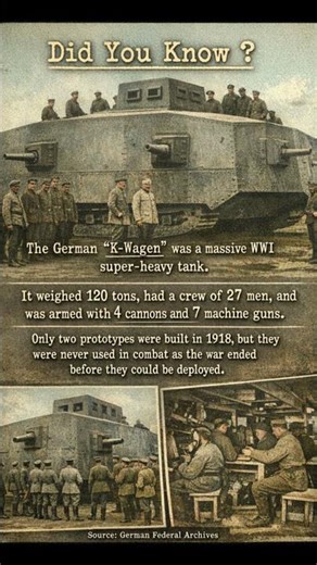 German Giant Tank with 27 Crew. at WWI