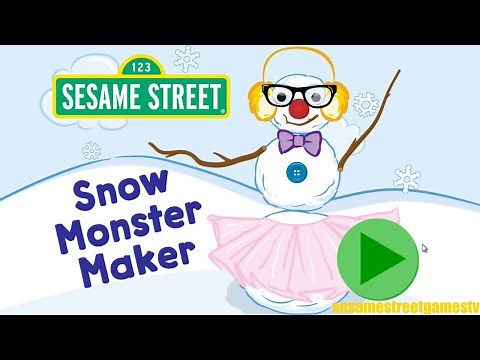 Sesame Street Snow Monster Maker Kids Minigame