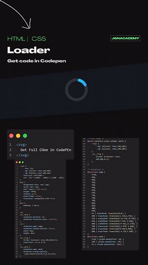 Code with Jagan | Javascript | Web development on Instagram: "Today’s reels feature Loader ❤️In Collaboration with @jgnacademy @julianvelez1997 🌟 please let me know if it is useful in the comment Need more content follow us @julianvelez1997 @jgnacademy Tags #html #css #html5 #css3 #csstricks #cssanimation #learnhtml #learncss #csstips #csstipoftheday #webdeveloper #ui #ux #uidesign #uxdesign #webdesign #webdevelopment #frontenddeveloper #frontendwebdeveloper #javascript #angularjs #reactjs #nex